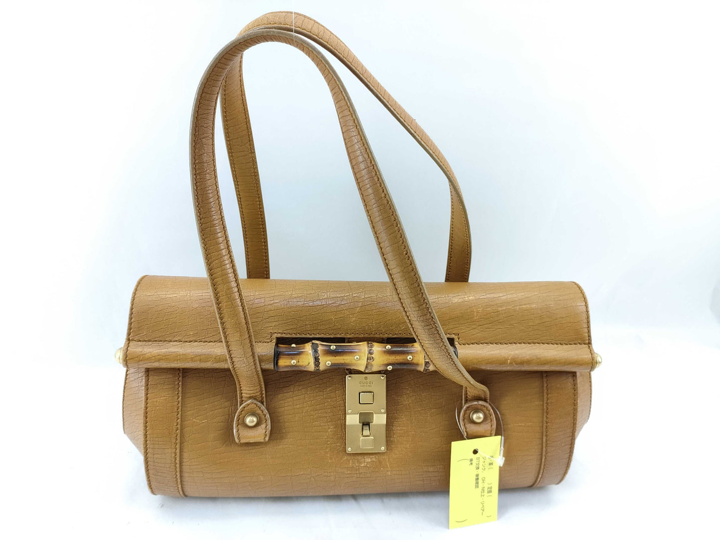GUCCI Bamboo Hand Leather Camel 114993 2684 Handbag