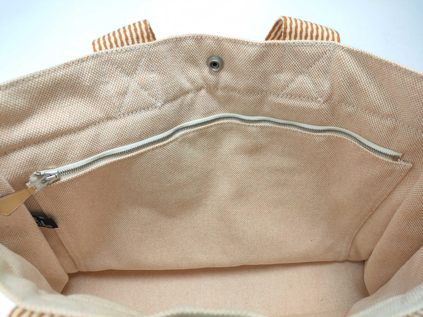 HERMES Foul Tou Foul Tou/Canvas Handbag/Orange Color
