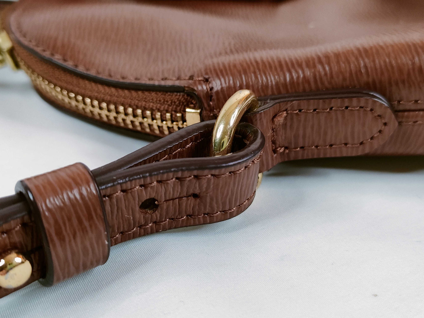 Ralph LAUREN Leather 2-Way Bag Handbag