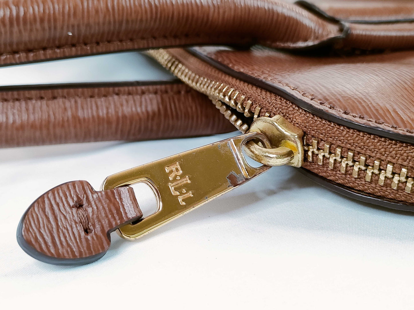 Ralph LAUREN Leather 2-Way Bag Handbag