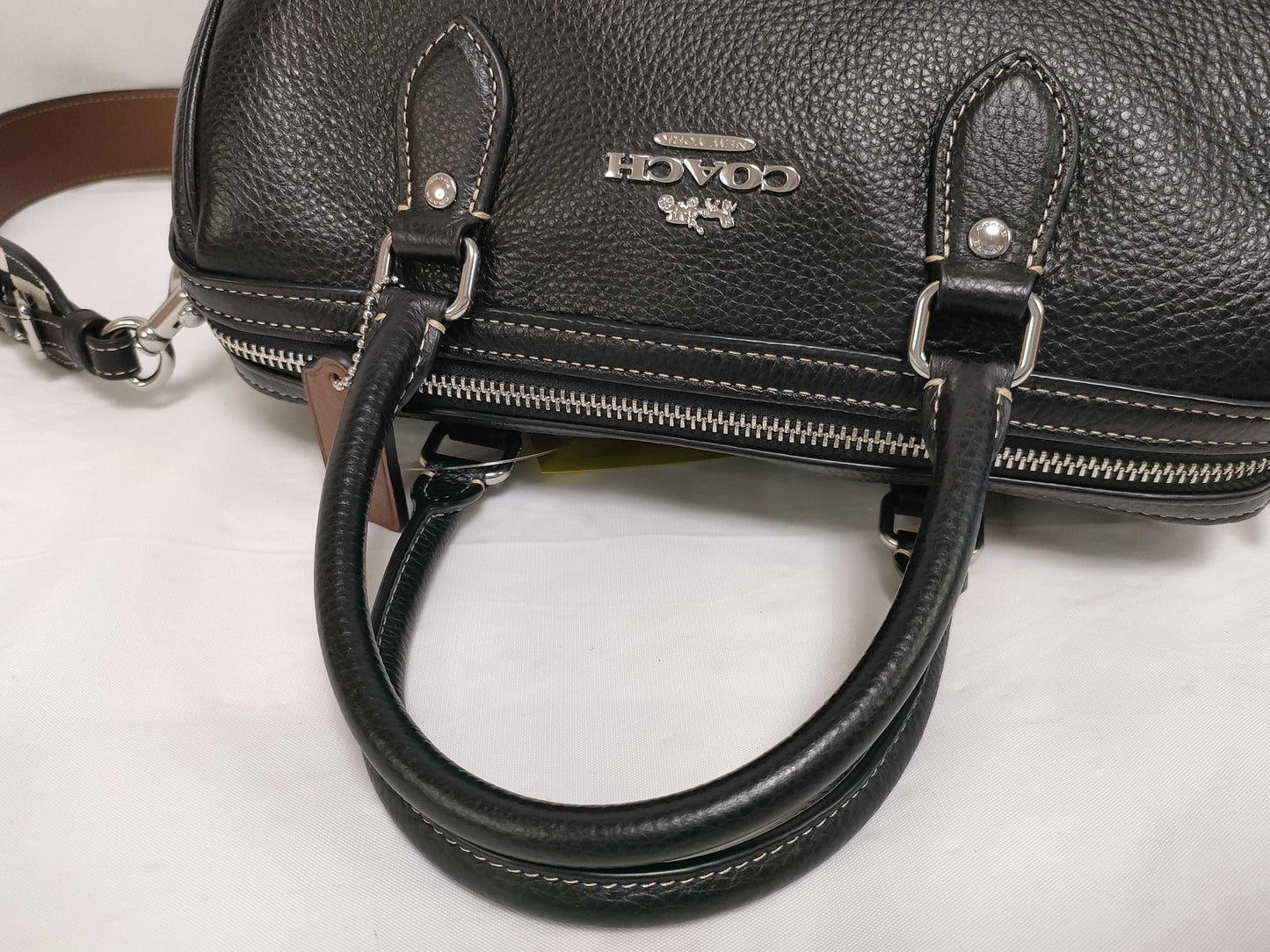 COACH CR102 Rowan Satchel Checkered Handbag