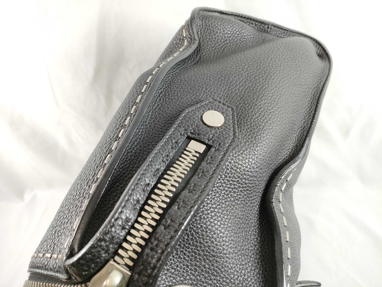 FENDI Selleria Leather 2-Way Business Bag Shoulder Bag