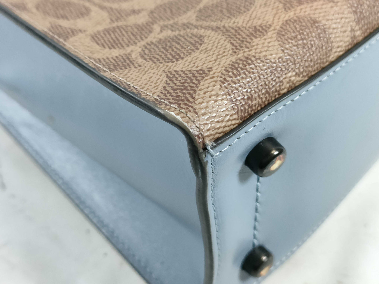 COACH Signature PVC and Leather 2-Way Handbag 32749 Handbag
