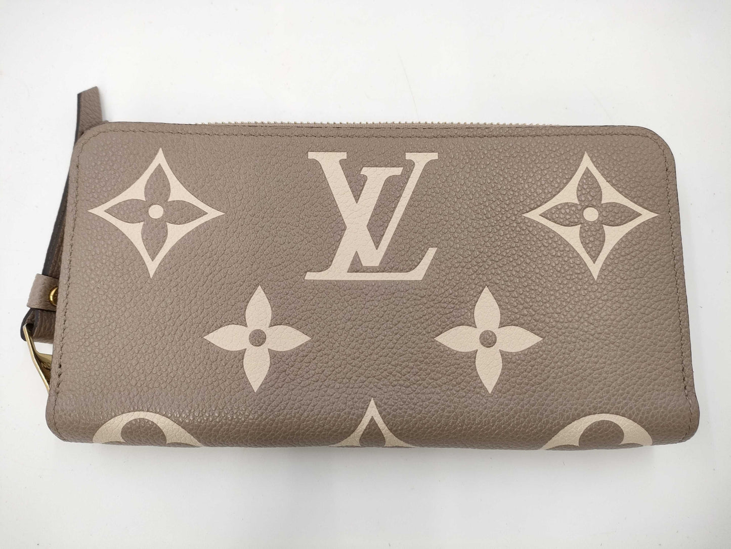 LOUIS VUITTON Monogram Empreinte/Tourterelle Creme Wallet