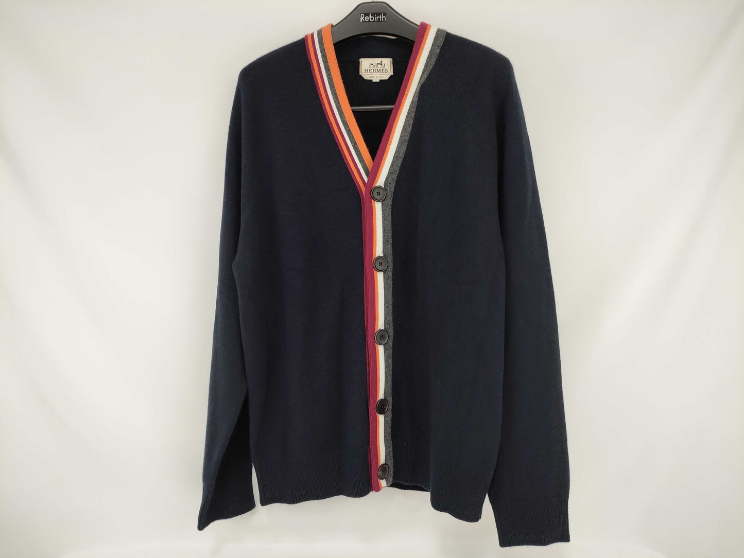 HERMES 100% Cashmere Knit Cardigan
