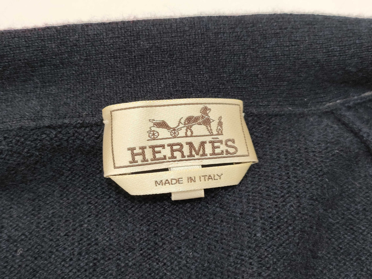 HERMES 100% Cashmere Knit Cardigan