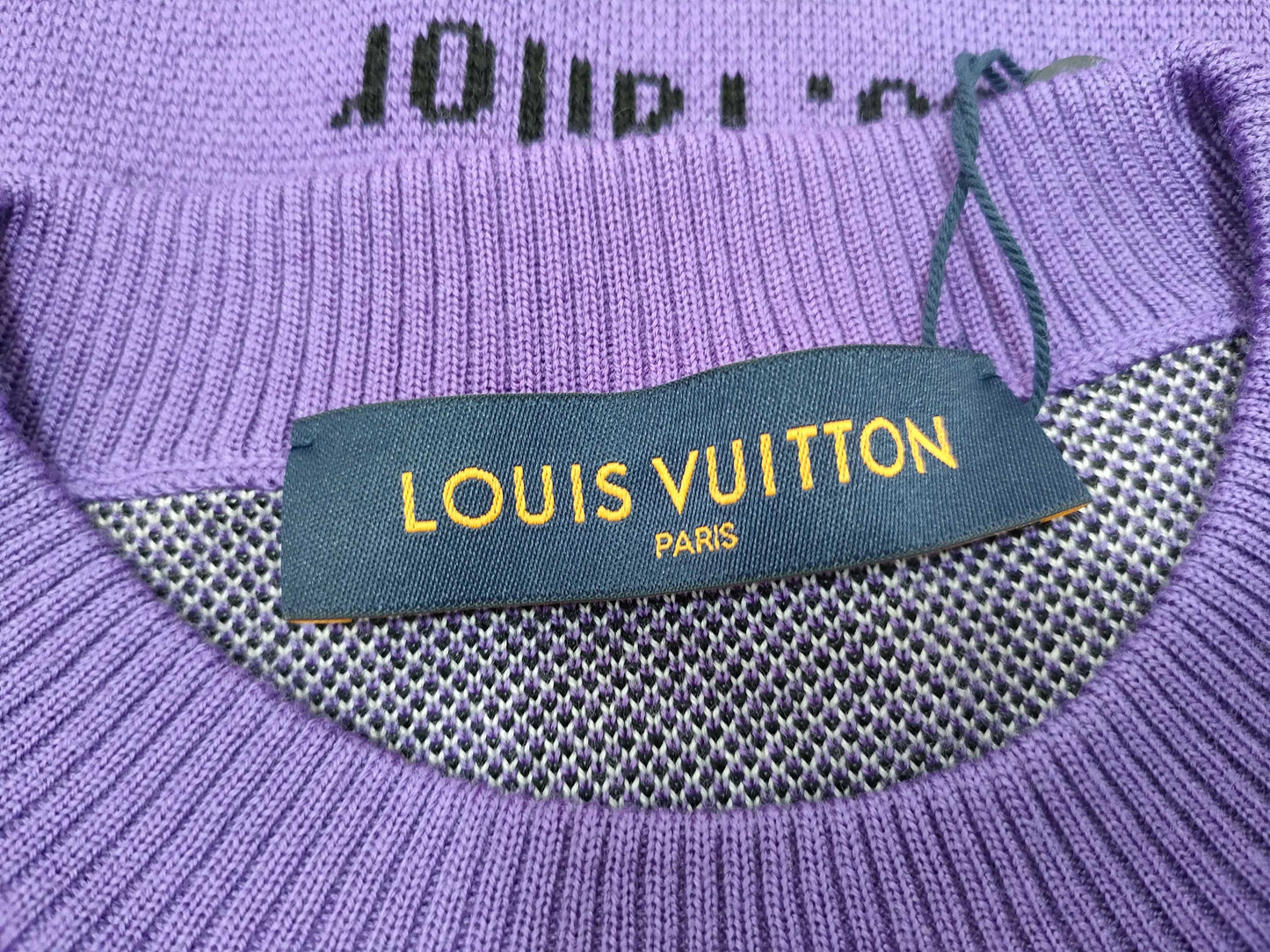 LOUIS VUITTON 22AW Studio Jacquard Crew Neck Knit Sweater RM222 Tops