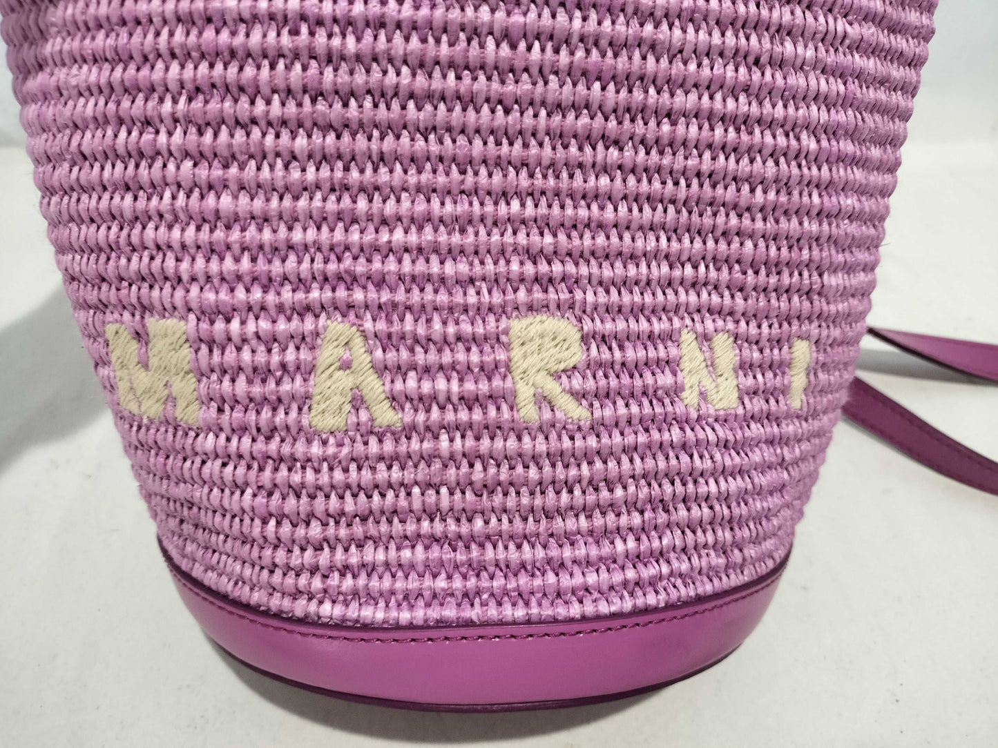MARNI Straw Basket Shoulder Bag