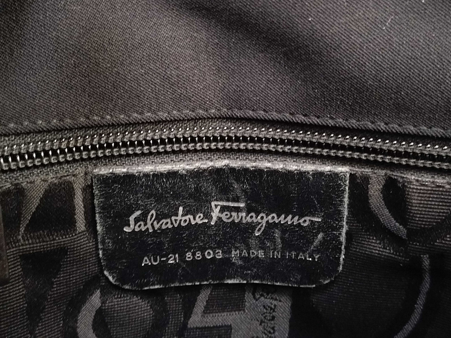Salvatore Ferragamo Vara Chain Nylon Tote Bag