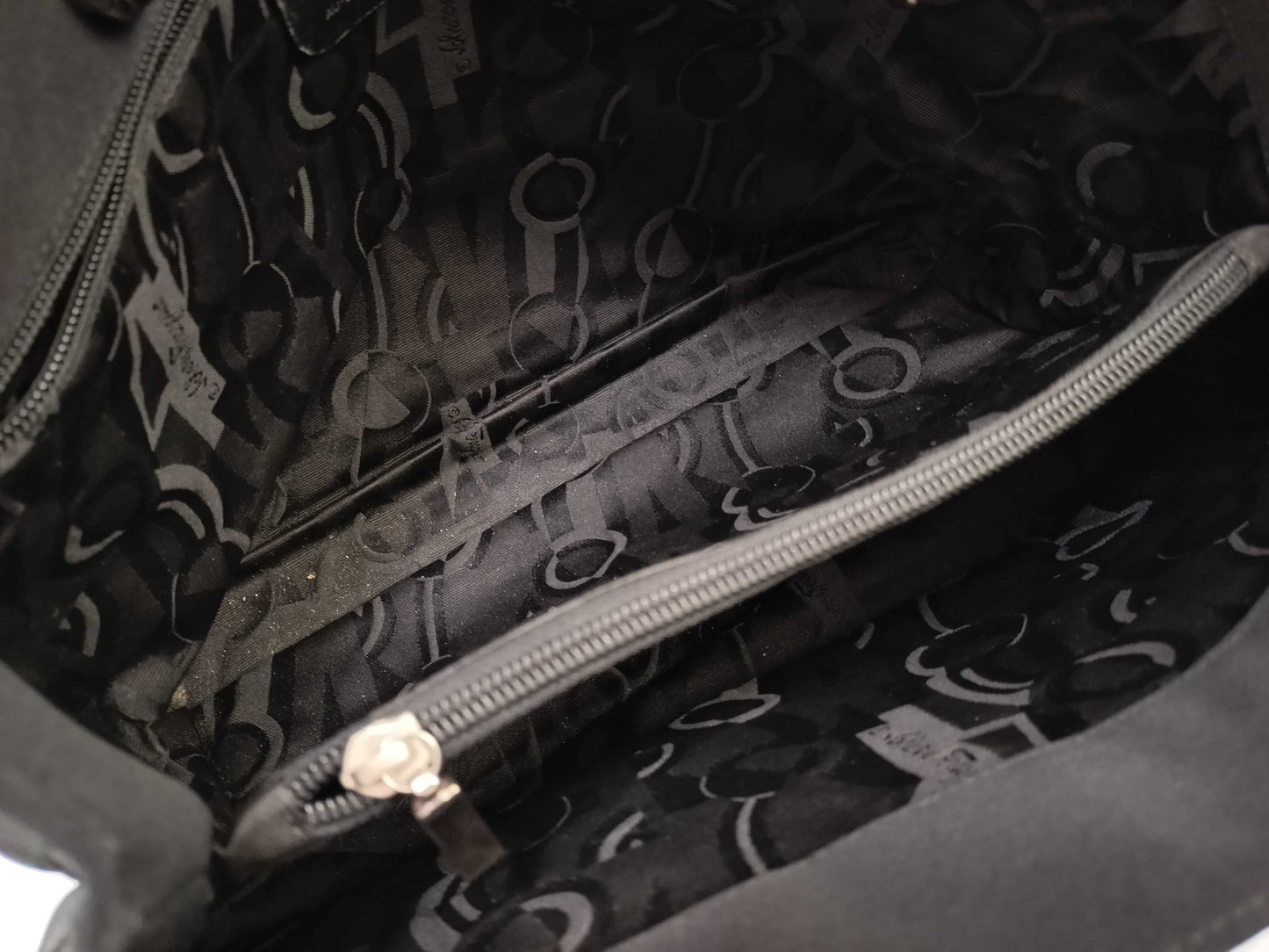 Salvatore Ferragamo Vara Chain Nylon Tote Bag