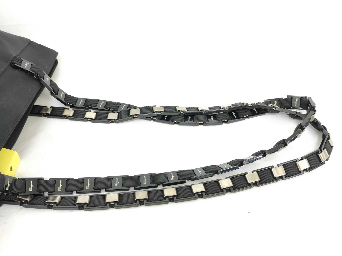 Salvatore Ferragamo Vara Chain Nylon Tote Bag
