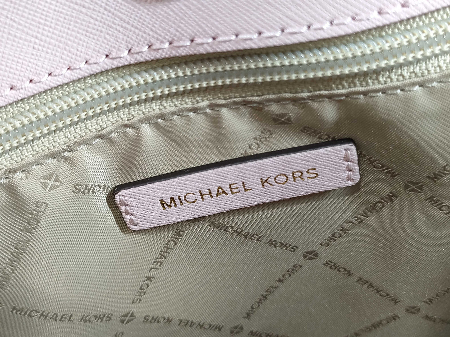 Michael Kors 2-Way Two-Tone Leather Shoulder Bag