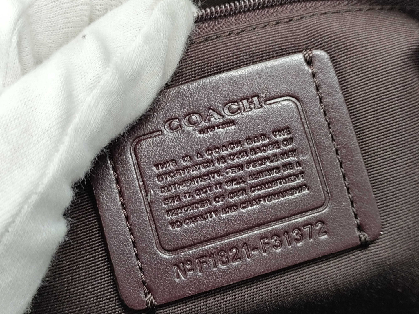 COACH Signature F31372 PVC and Leather Cherry Backpack