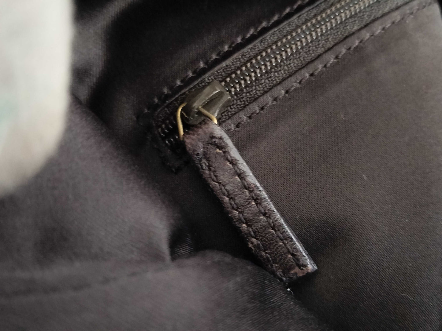 Yves Saint Laurent Suede Logo Tote Bag