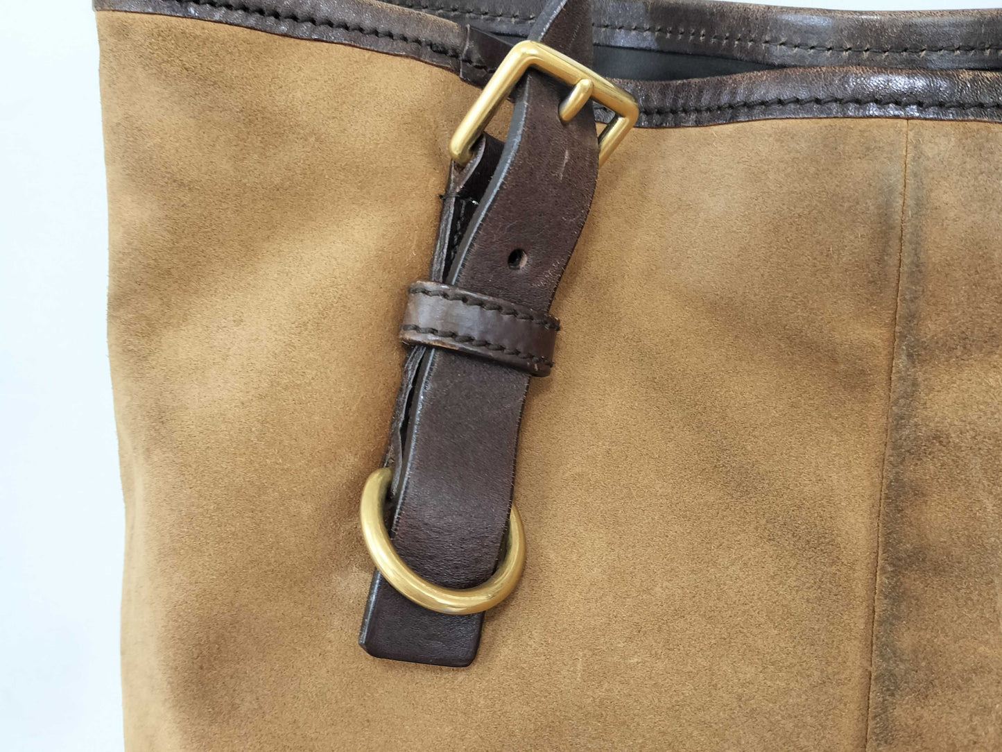 Yves Saint Laurent Suede Logo Tote Bag