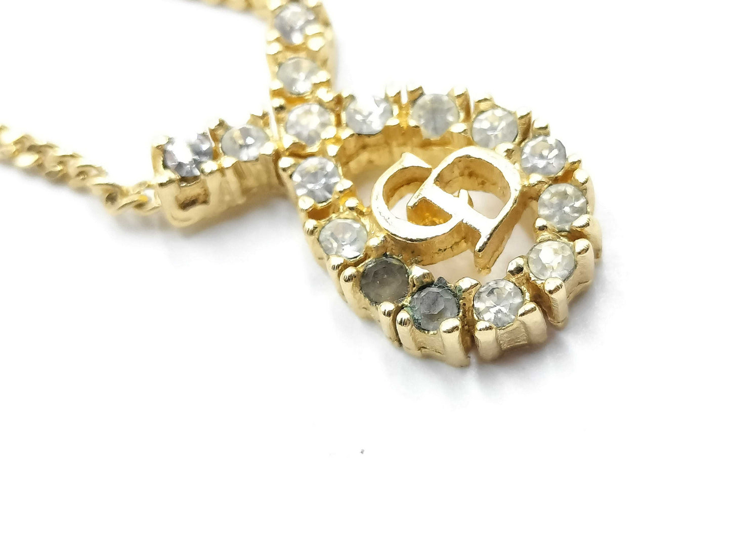 Dior Gold Plated Logo/Rhinestone Necklace Set Accessories Collection Accessories Collection