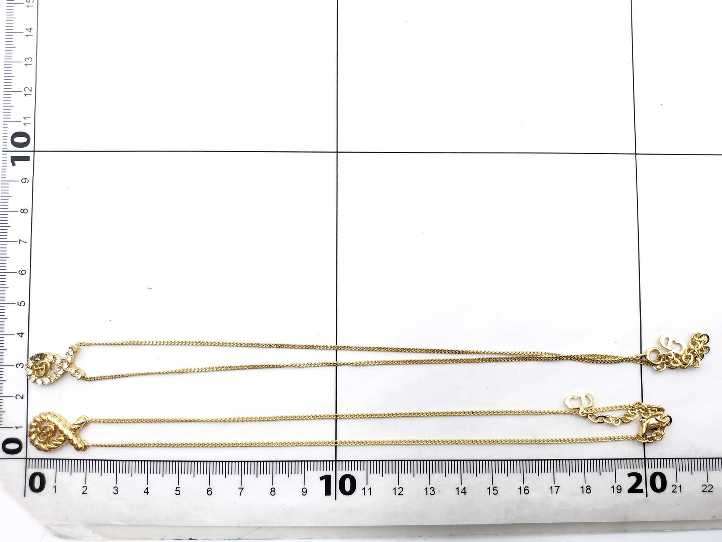 Dior Gold Plated Logo/Rhinestone Necklace Set Accessories Collection Accessories Collection