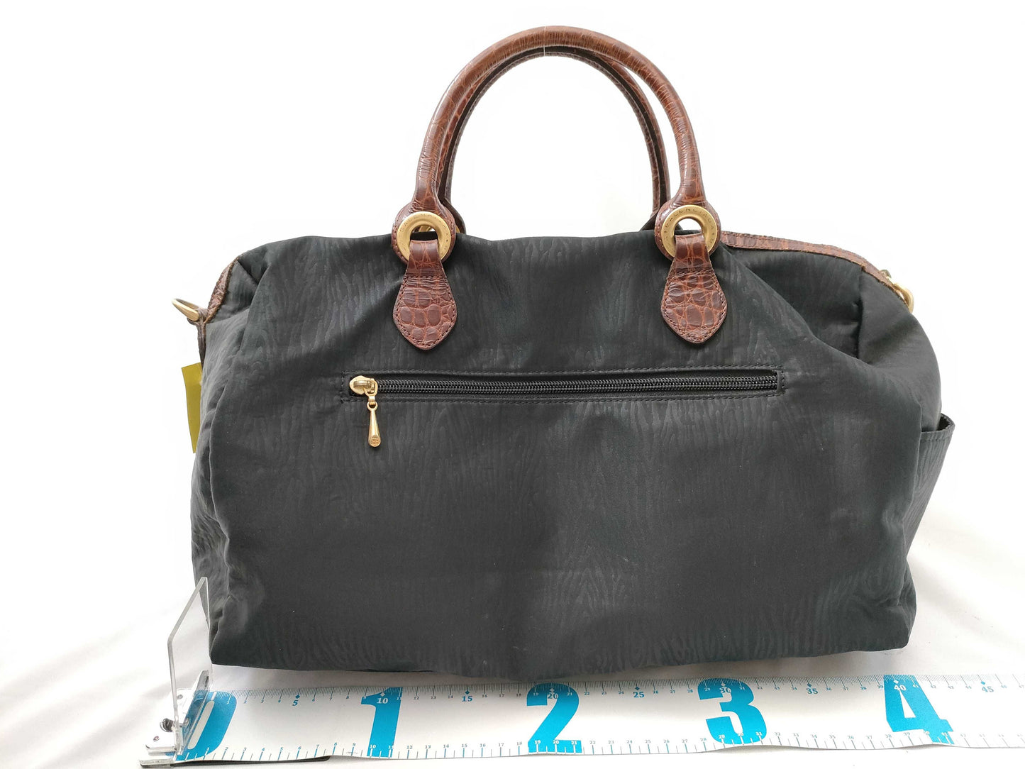 BALENCIAGA Nylon x Leather 2-Way Boston Bag