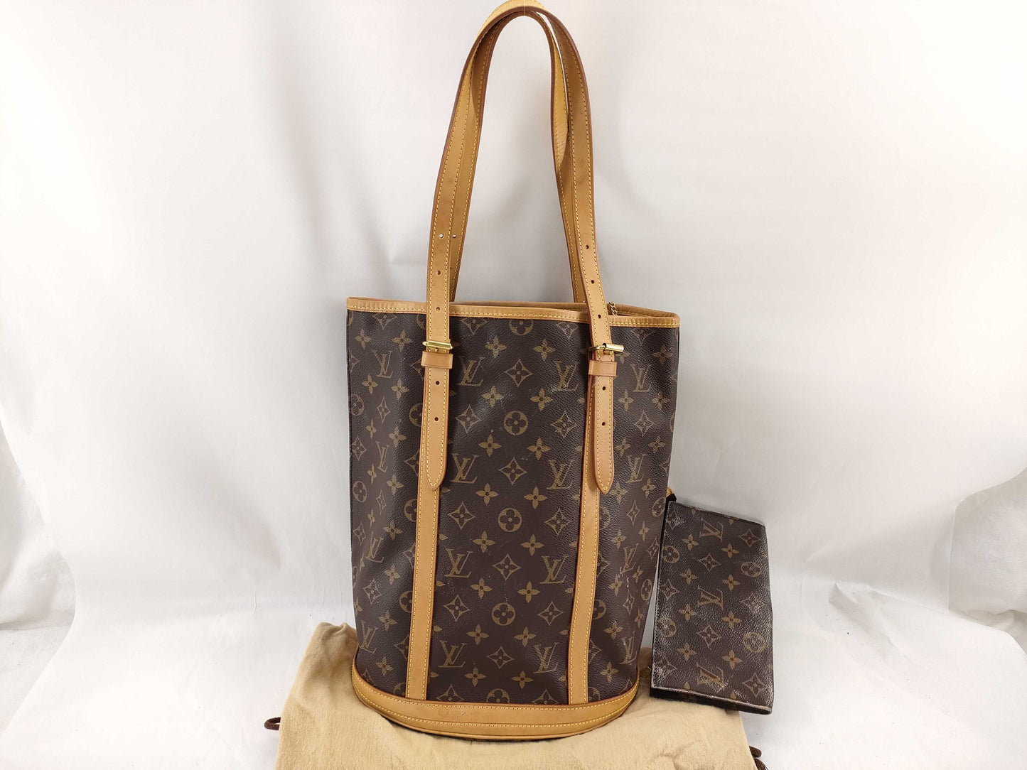 LOUIS VUITTON M42236 Monogram Bucket GM Tote Bag with Pouch