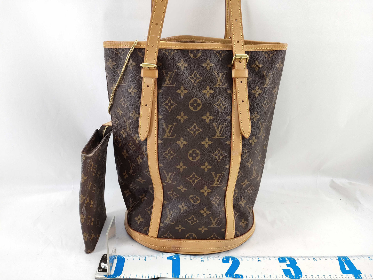LOUIS VUITTON M42236 Monogram Bucket GM Tote Bag with Pouch