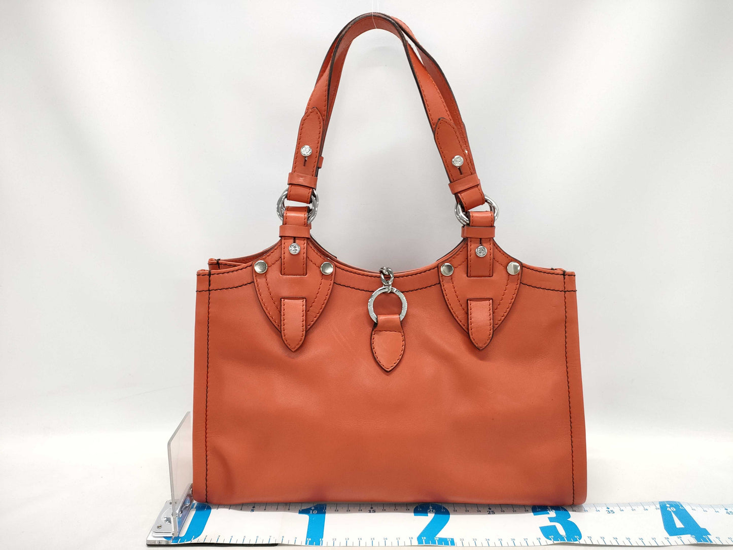 HUNTING WORLD Leather Logo Plate Handbag Handbag