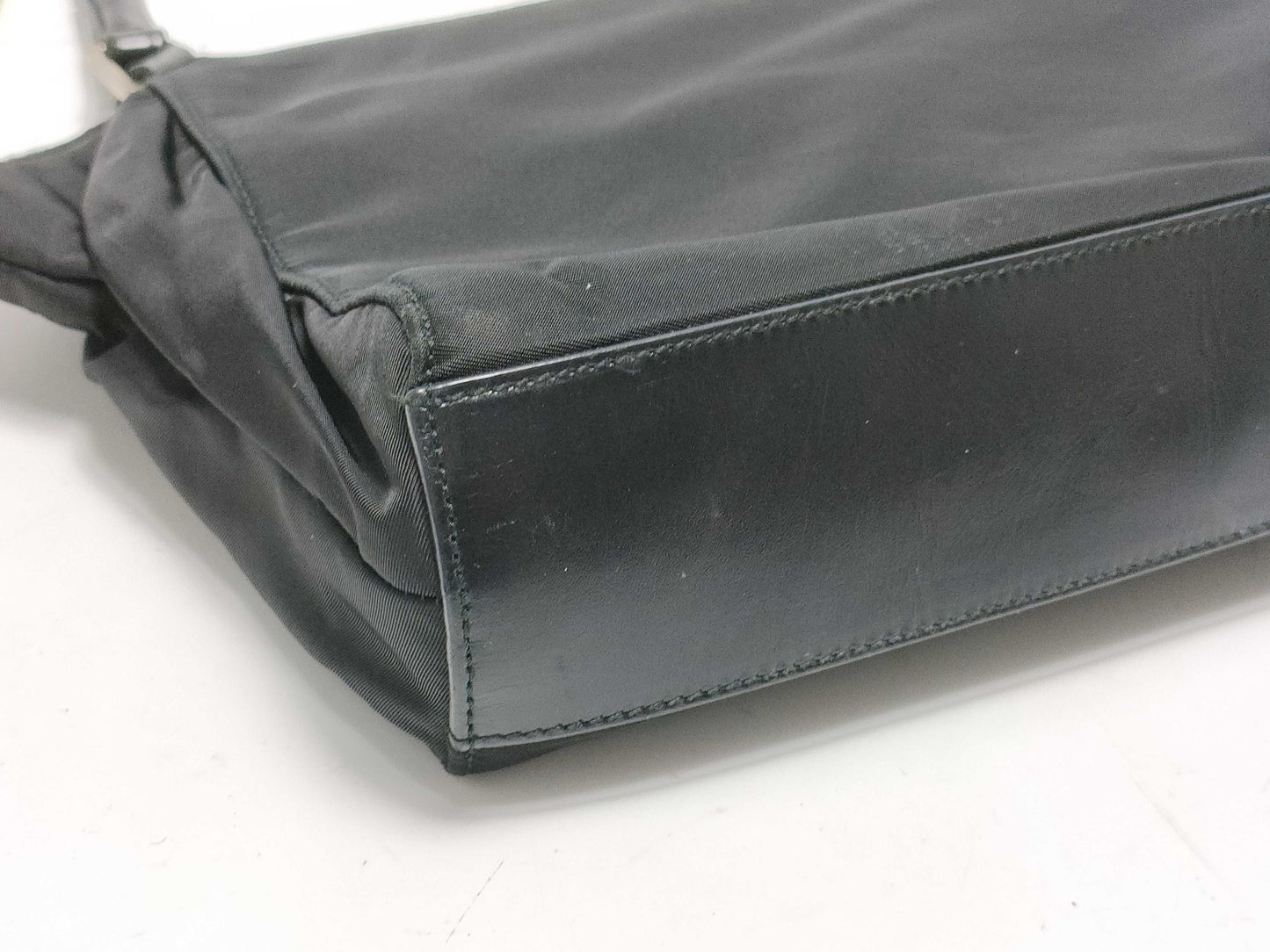 PRADA Nylon Hand Double Zipper Handbag