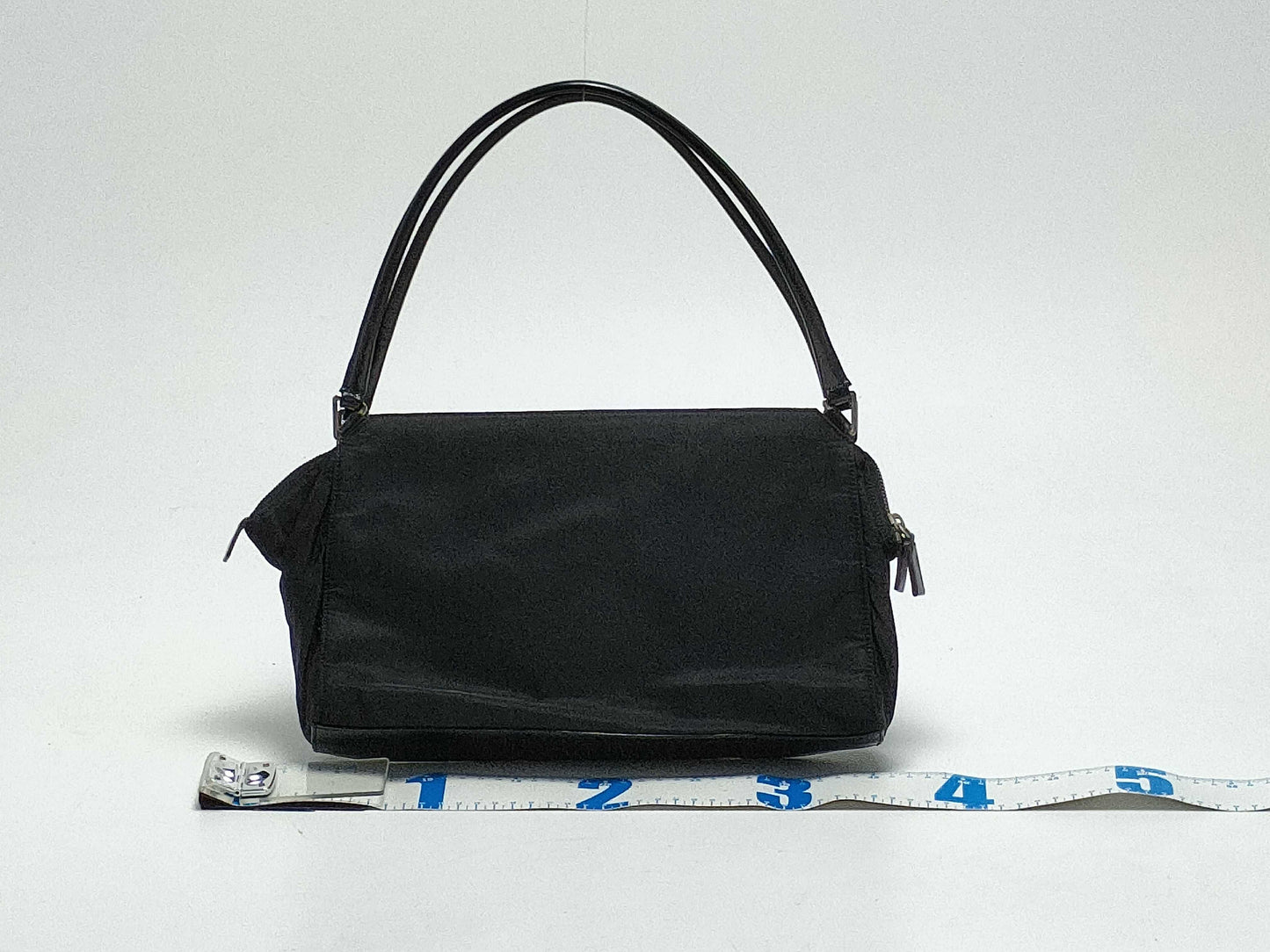 PRADA Nylon Hand Double Zipper Handbag