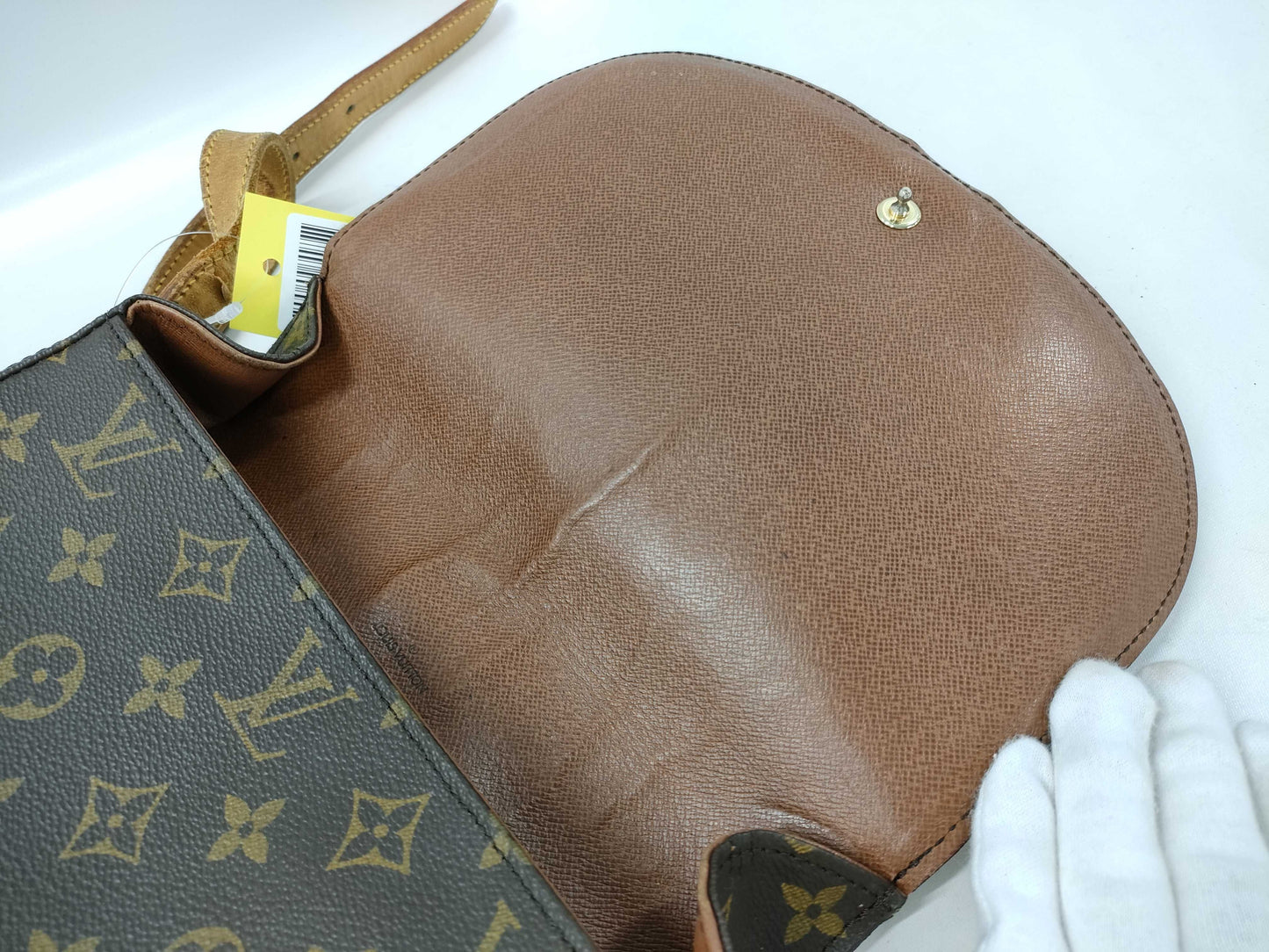 LOUIS VUITTON Monogram Saint-Cloud Shoulder Bag with Excessive Pocket Deterioration
