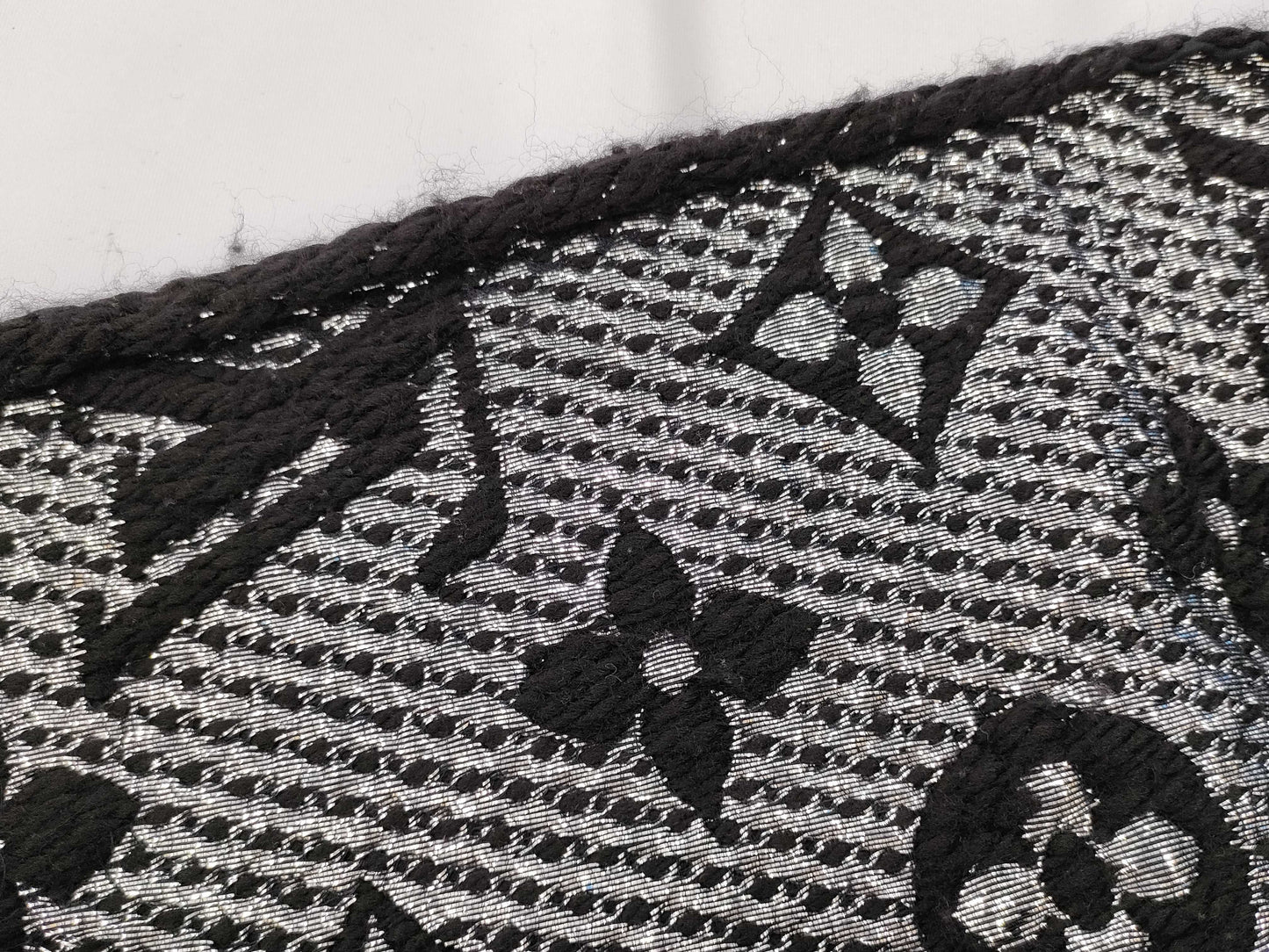 LOUIS VUITTON M75833 Echarpe Logomania Shine Scarf Noir