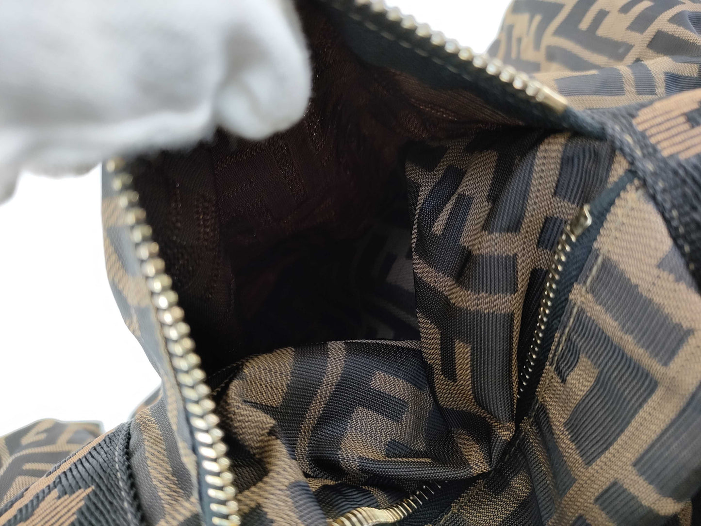FENDI Zucca Boston Bag