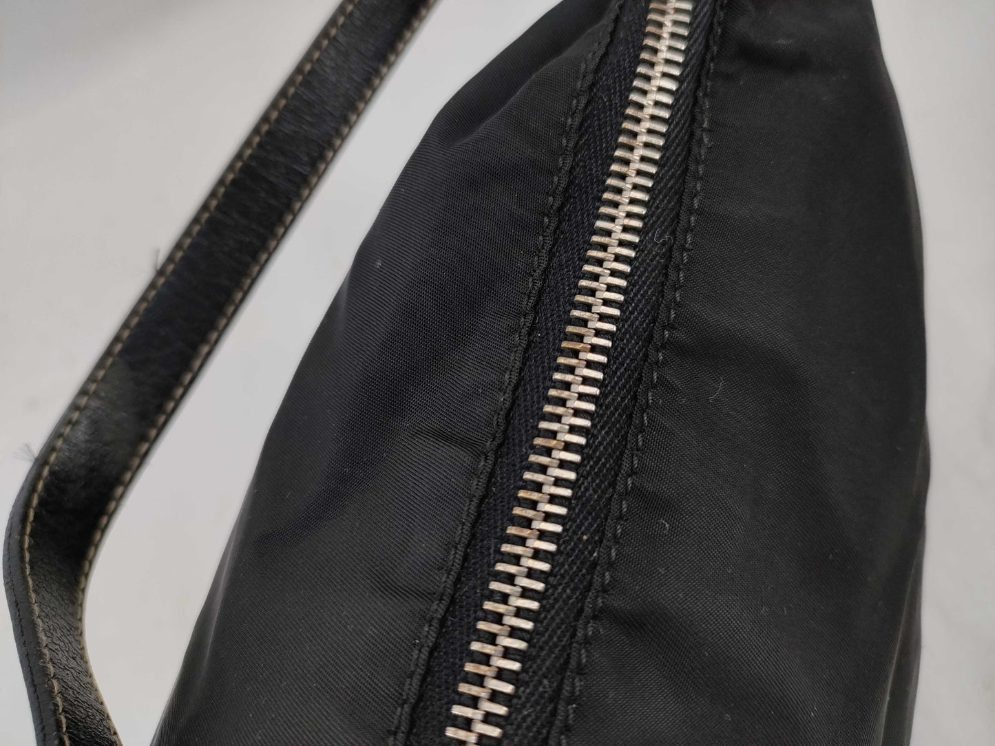 PRADA Nylon Mini Handbag with Triangle Plate