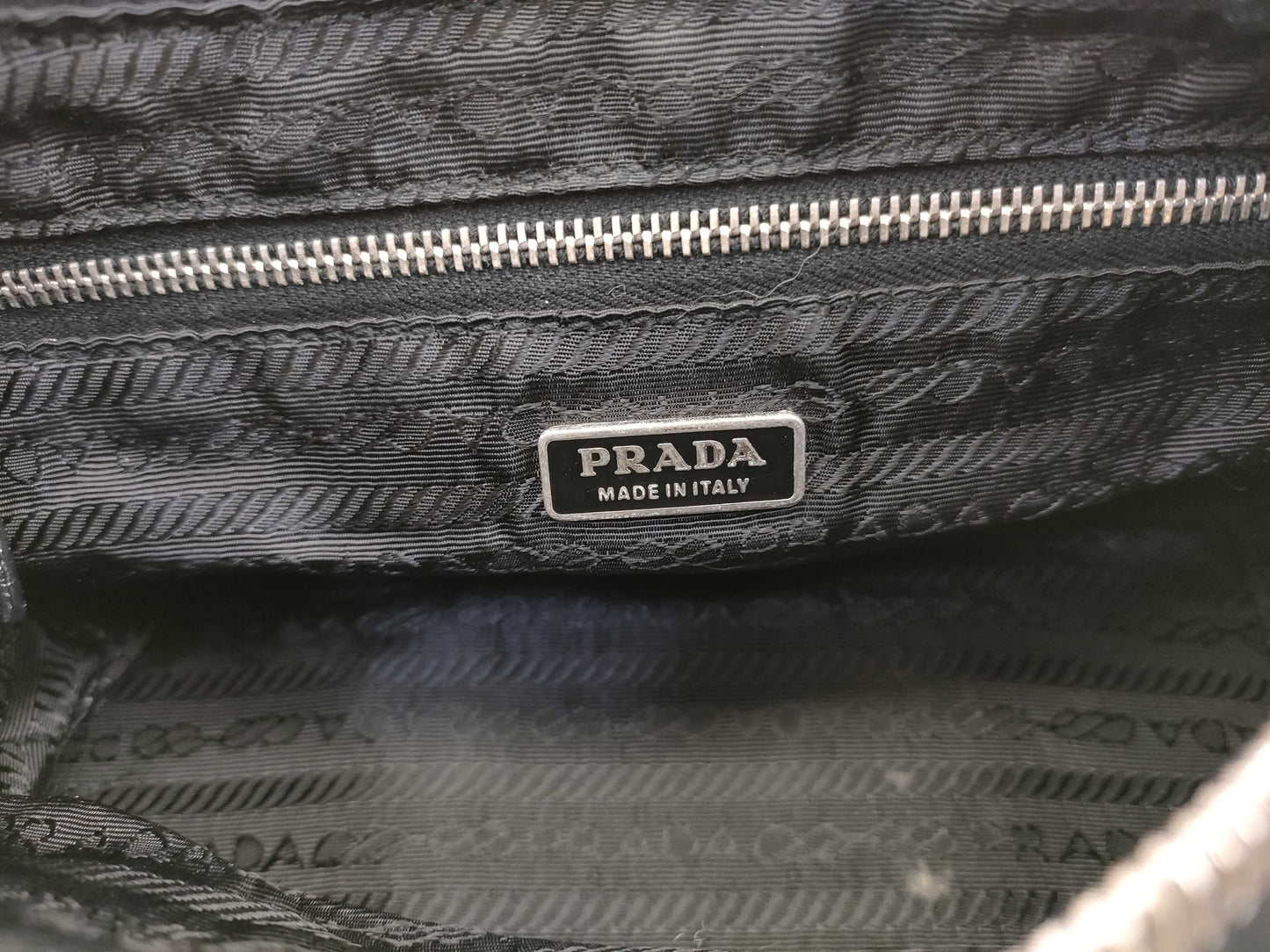 PRADA Nylon Mini Handbag with Triangle Plate