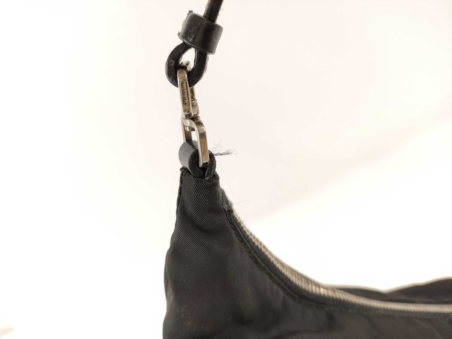 PRADA Nylon Mini Handbag with Triangle Plate