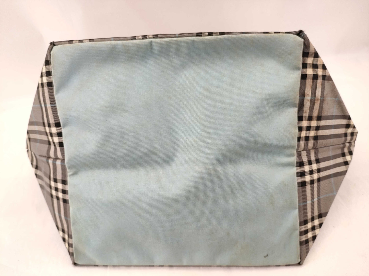 BURBERRY Blue Label Nova Check Zippered Gray Handbag
