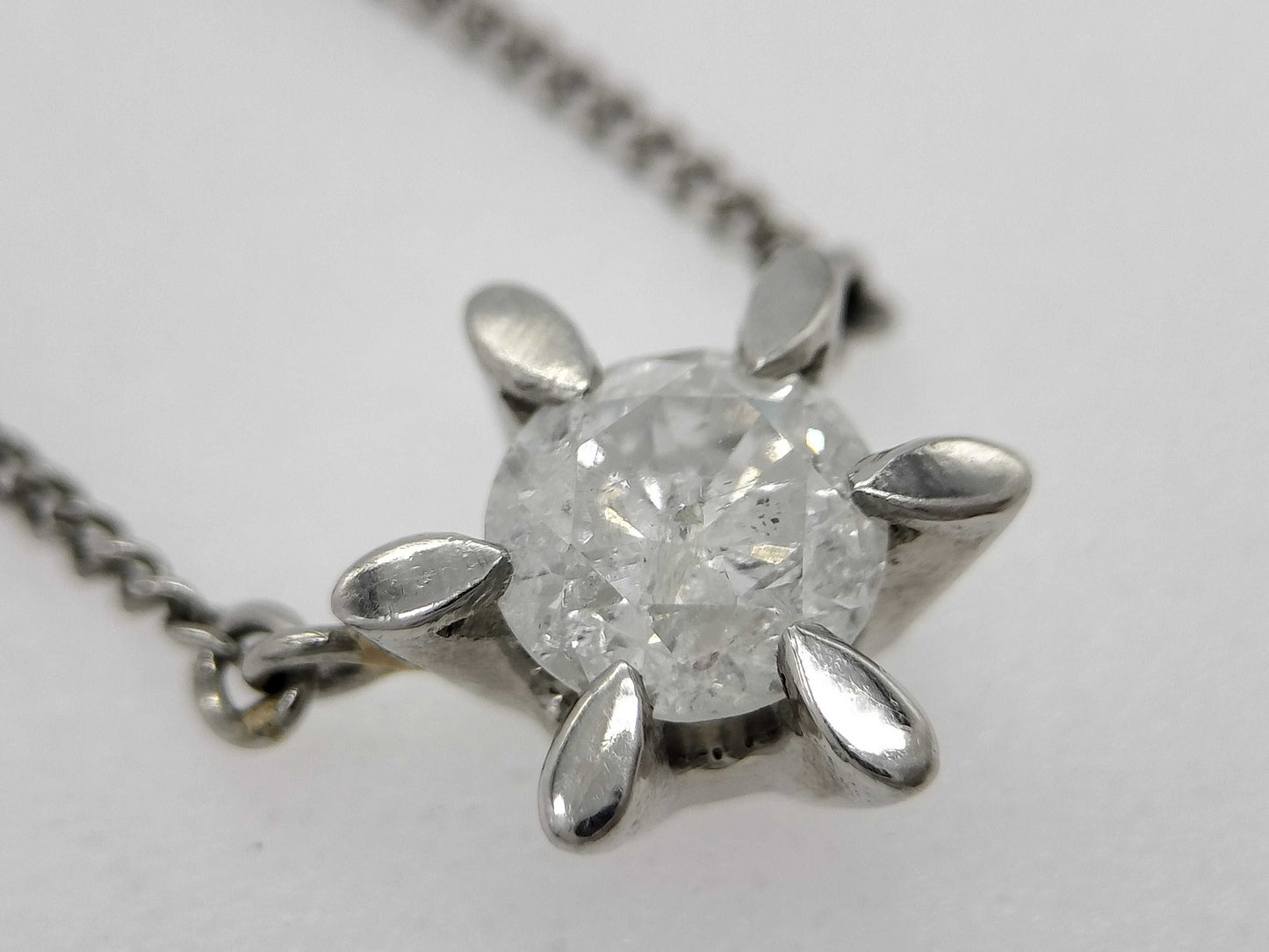 D0.392ct Pt850 2.5g Necklace