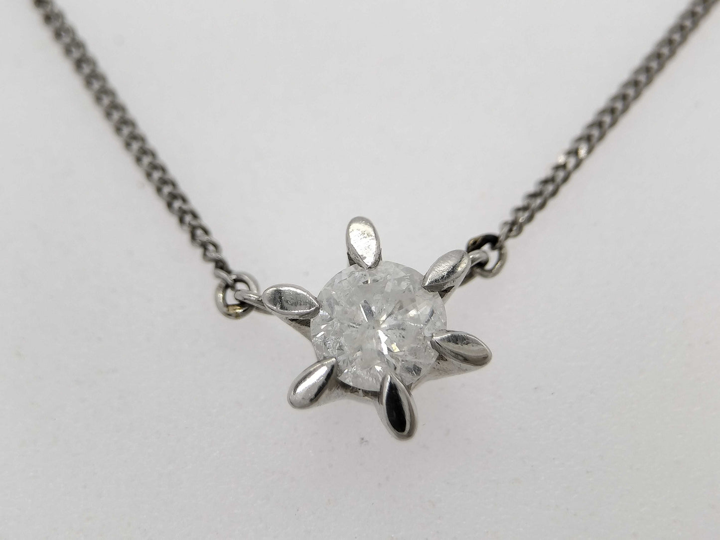 D0.392ct Pt850 2.5g Necklace