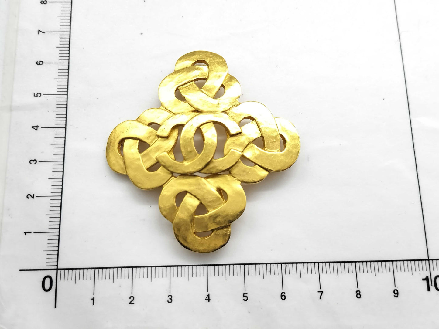 CHANEL 95P Coco Mark Brooch Gold Brooch