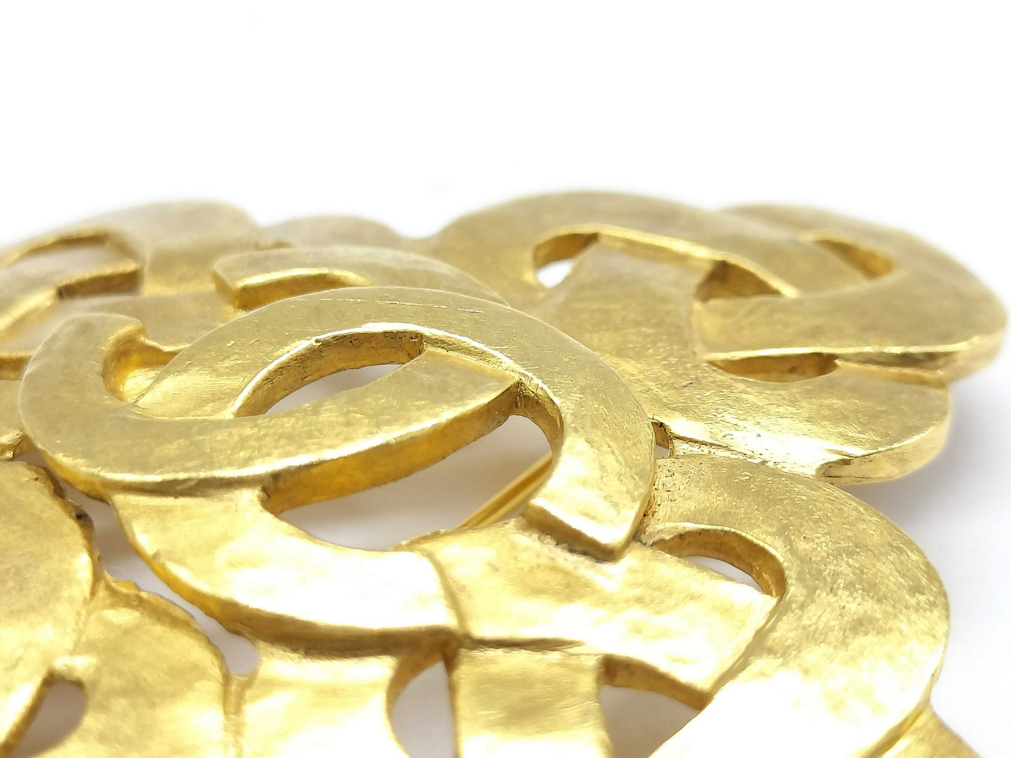 CHANEL 95P Coco Mark Brooch Gold Brooch