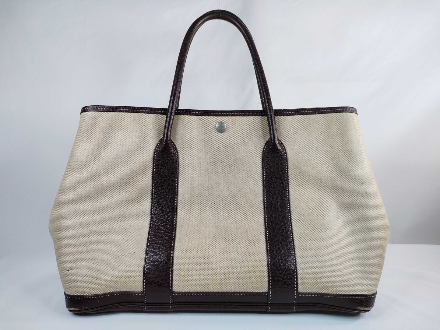 HERMES Garden Party PM Toal H Handbag with F Stamp