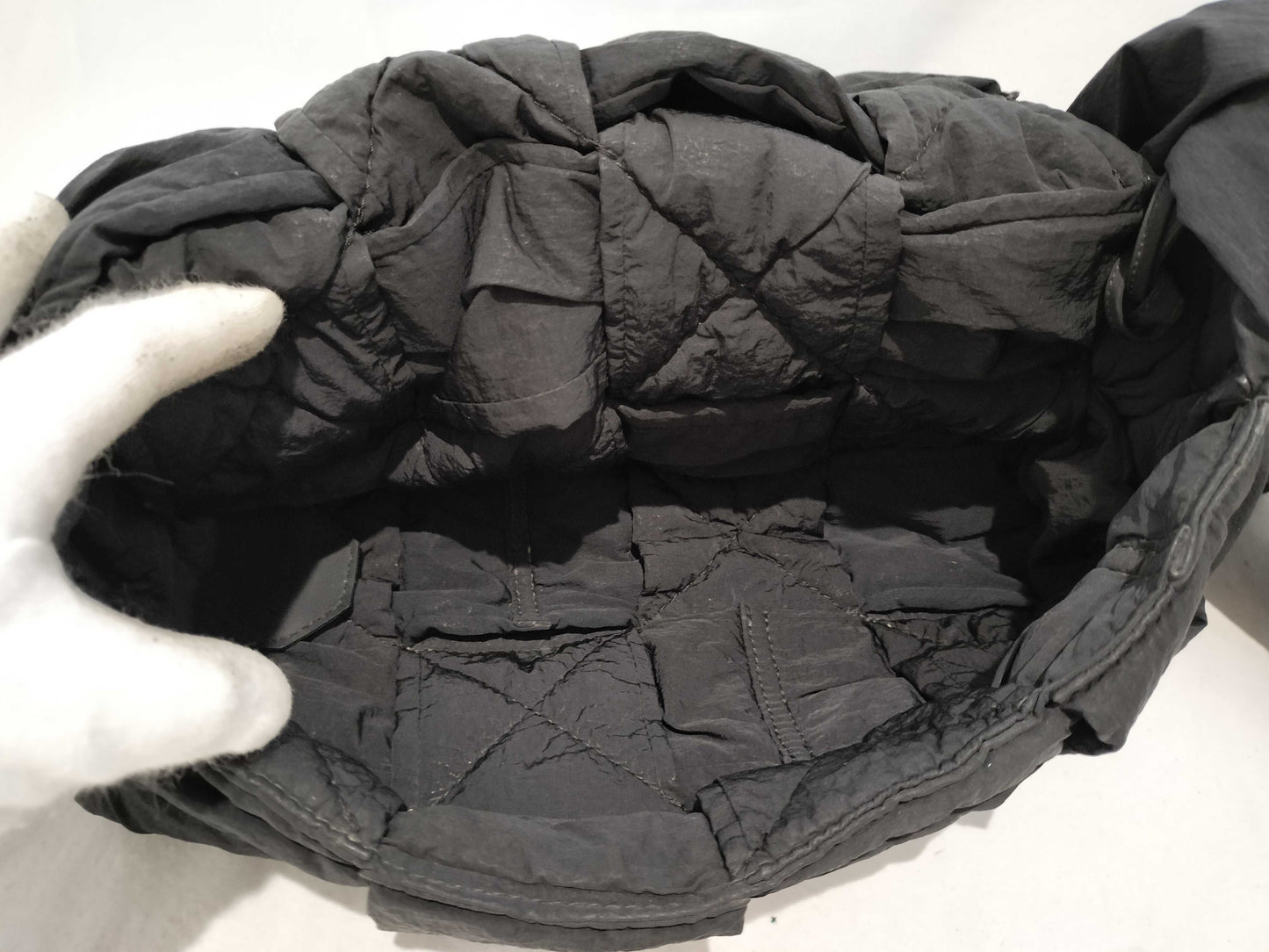 BOTTEGA VENETA Intrecciato Padded Nylon Shoulder Bag