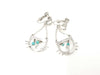 Pair of Dior logo stone earrings
