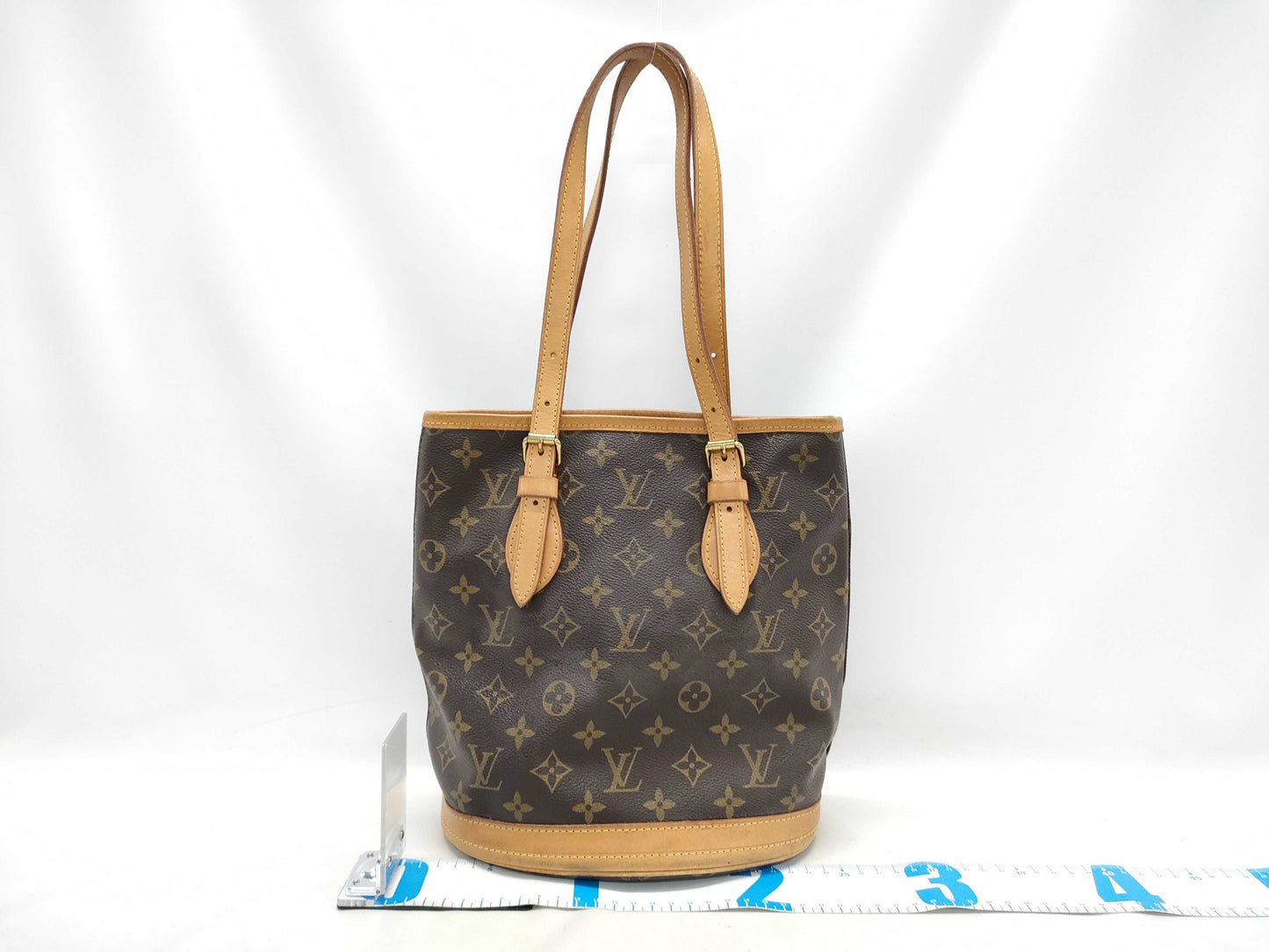 LOUIS VUITTON Monogram M42238 Bucket PM Tote Bag