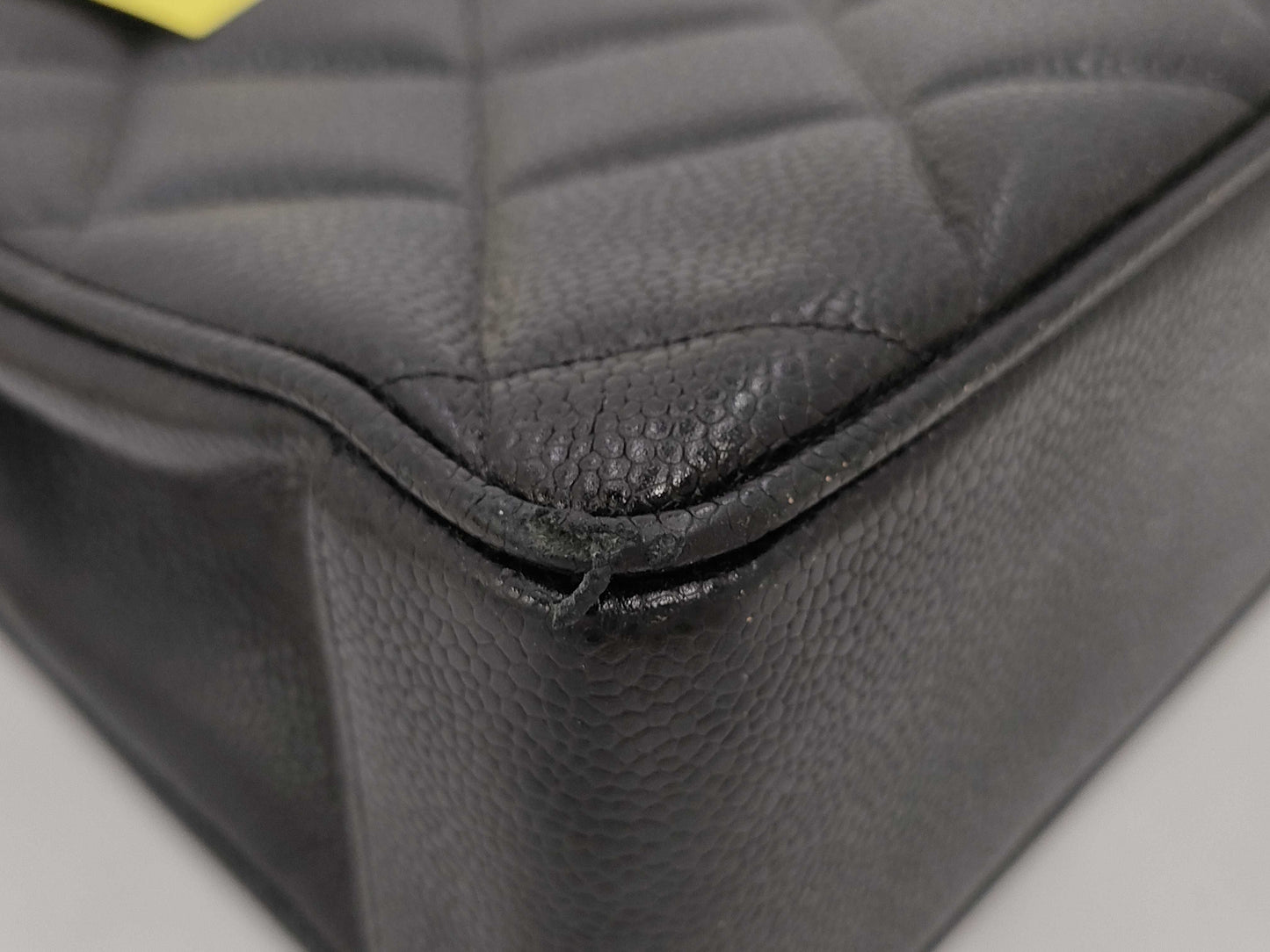 CHANEL Caviar Skin Deca Coco/Chain Tote/Shoulder Bag