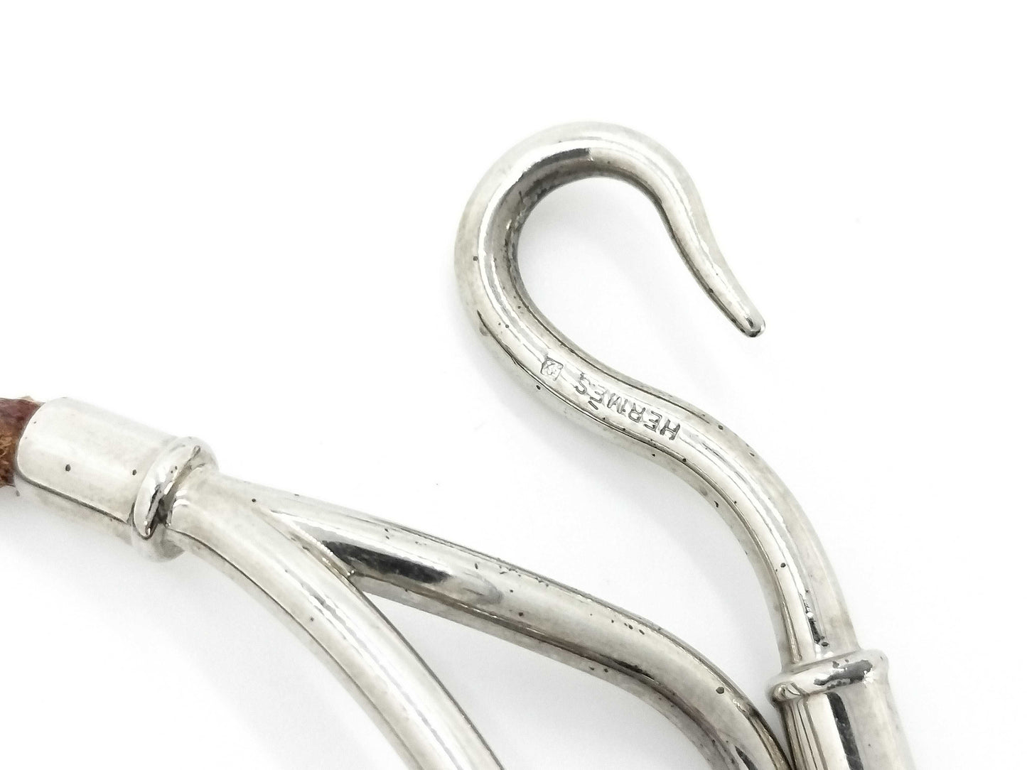 HERMES Choker/Brown Bracelet/Bangle