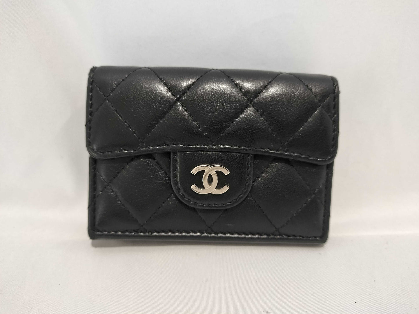 CHANEL Coco Mark Lambskin Compact Wallet