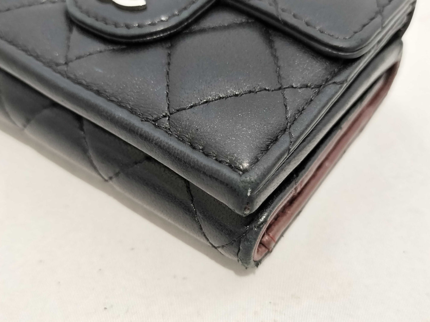 CHANEL Coco Mark Lambskin Compact Wallet