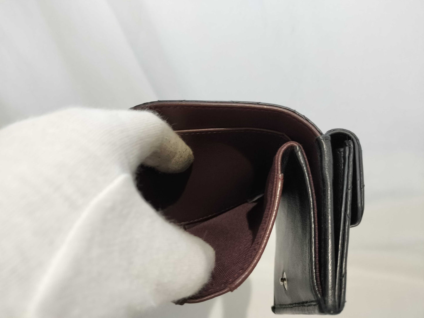 CHANEL Coco Mark Lambskin Compact Wallet