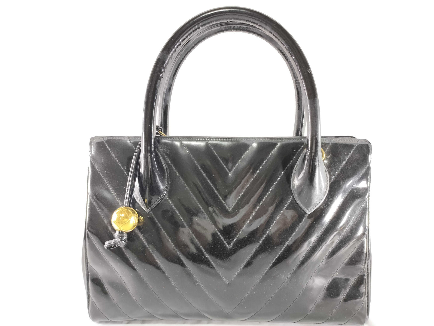 CHANEL Card Holder, No. 2, V Stitch/Chevron/Handbag/Chain Bag/Seal Removed/Guaranteed