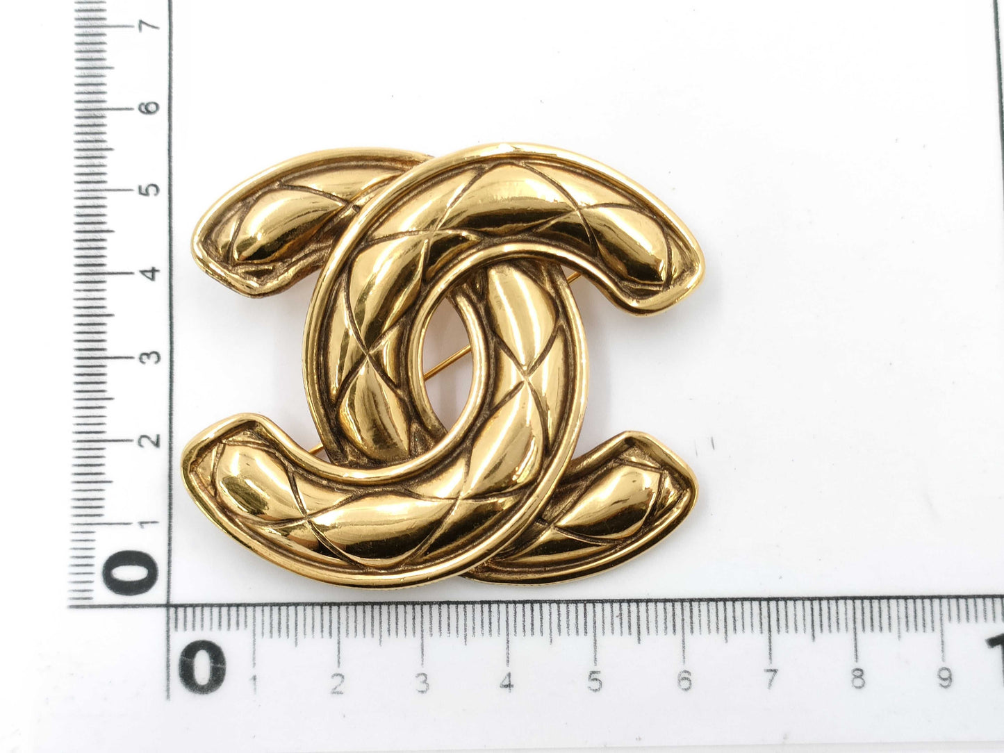 CHANEL Coco Mark Matelasse Brooch Brooch