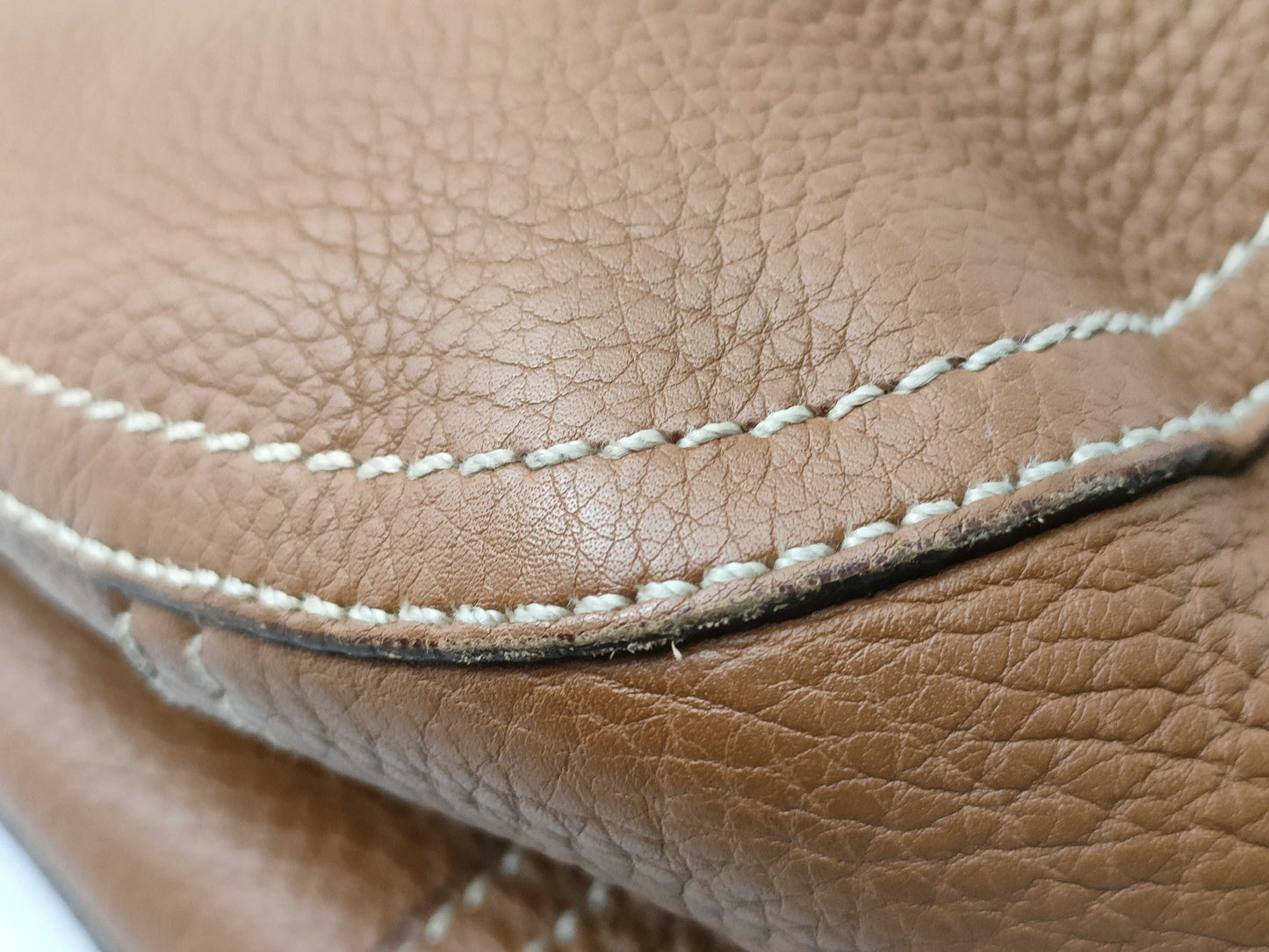 PRADA All Leather Handbag Brown Handbag